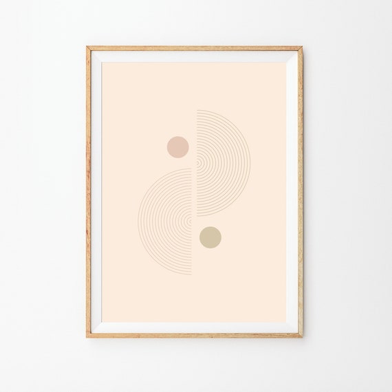 Boho Wall Art Abstract Art Prints Neutral Wall Art Modern Boho Decor Prints Geometric Art Bohemian Terracotta Wall Art Decor