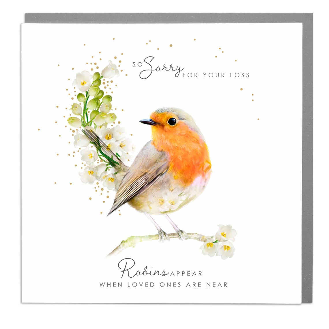 Sympathy Robin Card, Sorry For Your Loss, Lola Design
