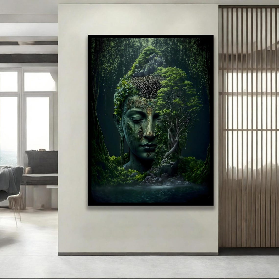 Buddha Canvas Art Print Spiritual Wall Decor