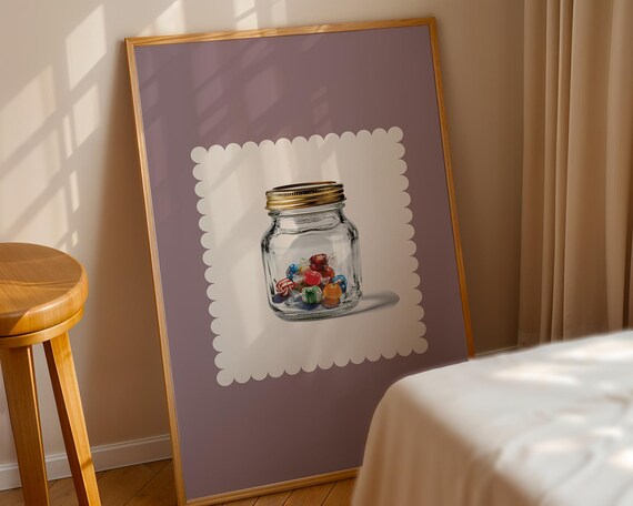 Mauve Candy Jar Poster