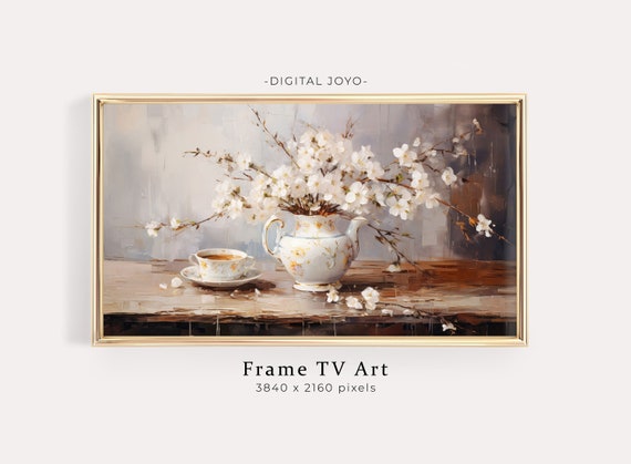 Winter Flowers And Coffee Samsung Frame Tv Art