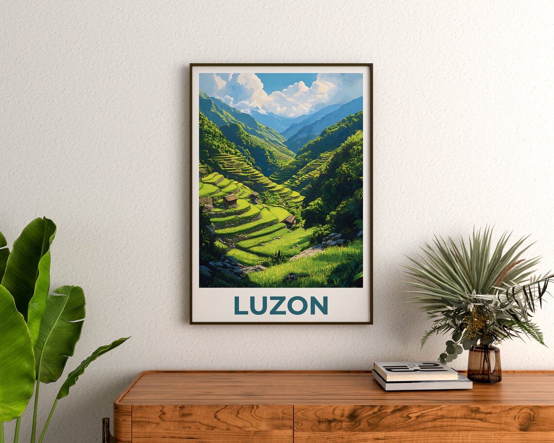 Luzon Rice Fields Travel Poster Art Print, Philippines - Image 3