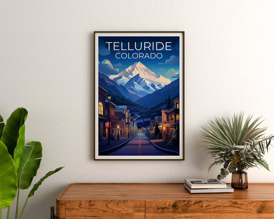 Telluride Travel Poster, Colorado Mountain Art Print - Image 3