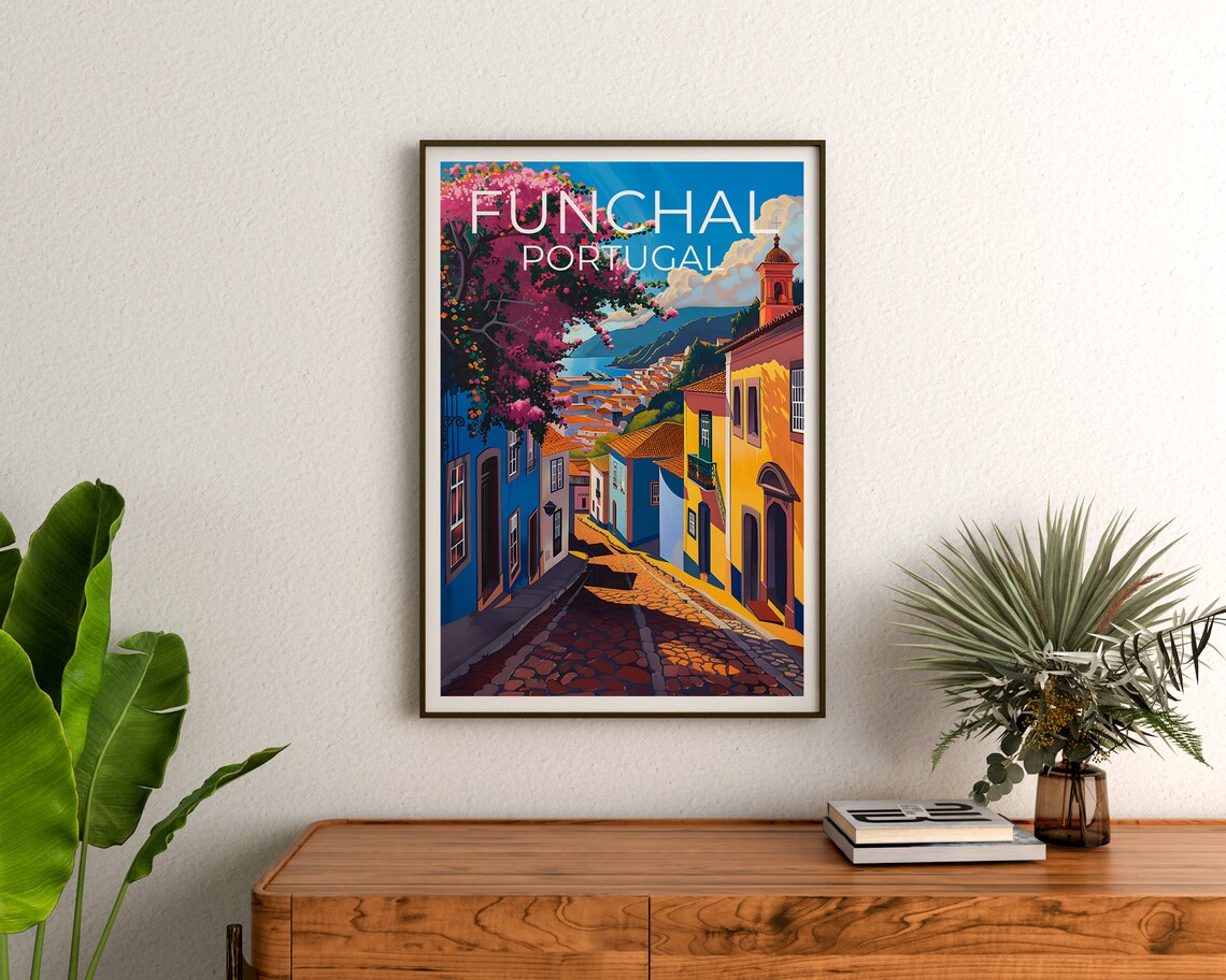 Funchal Travel Poster, Portugal Wall Art Print - Image 3