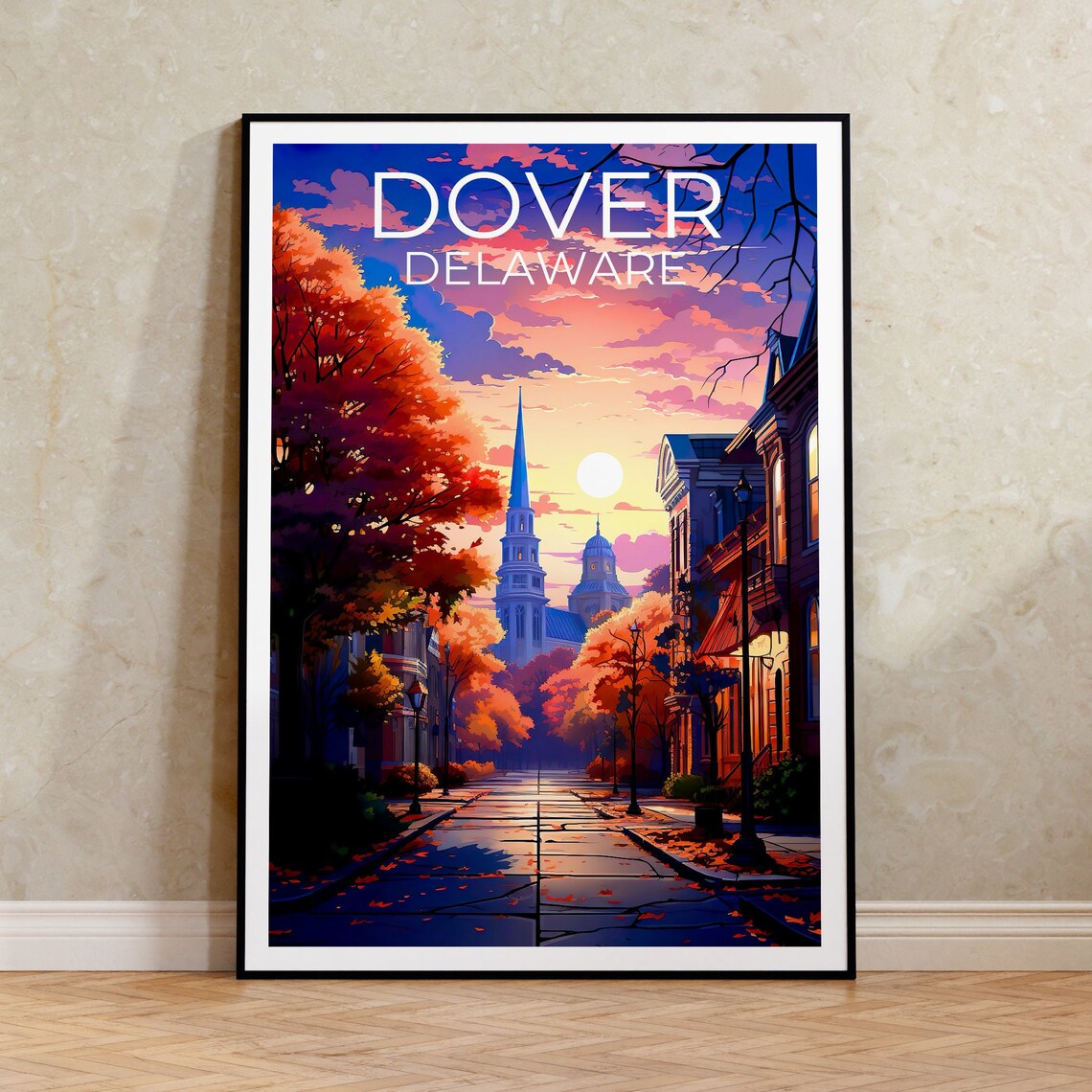 Dover Delaware Travel Poster, Delaware Art Print