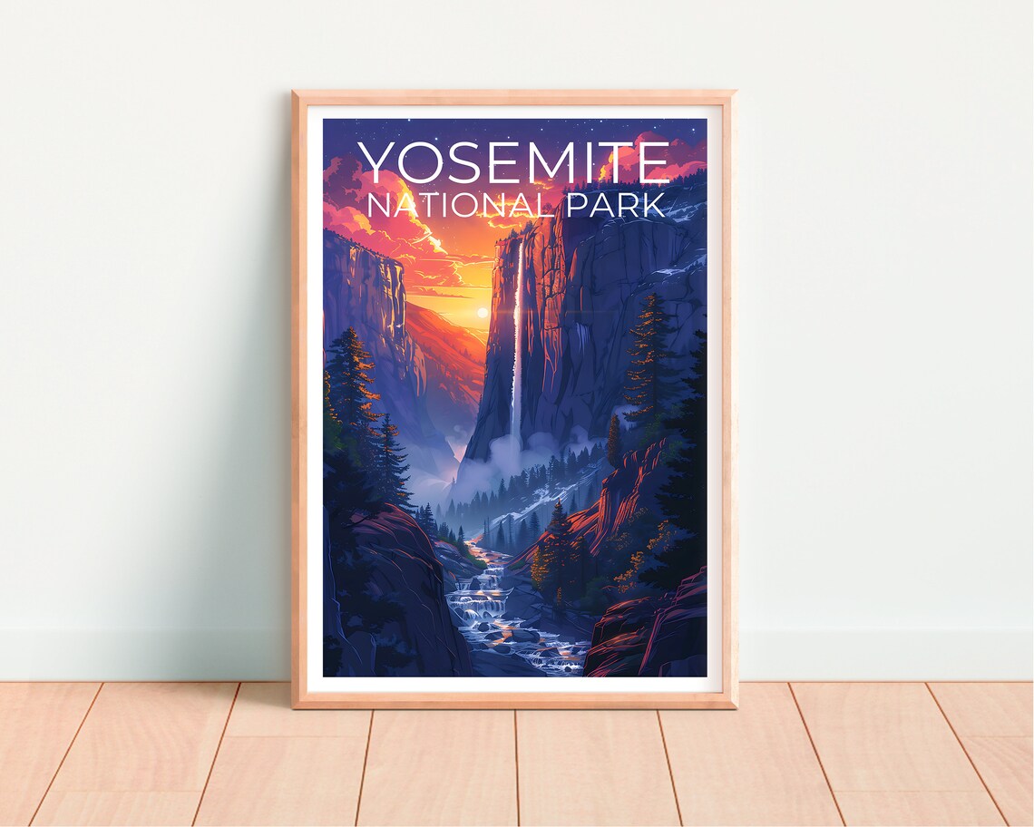 Yosemite National Park Travel Poster, California - Image 4