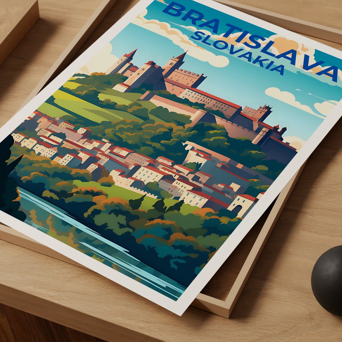 Bratislava Travel Poster Slovakia Wall Art Slovakia Print Bratislava Poster Bratislava Castle Poster City Poster Bratislava Art - Image 4