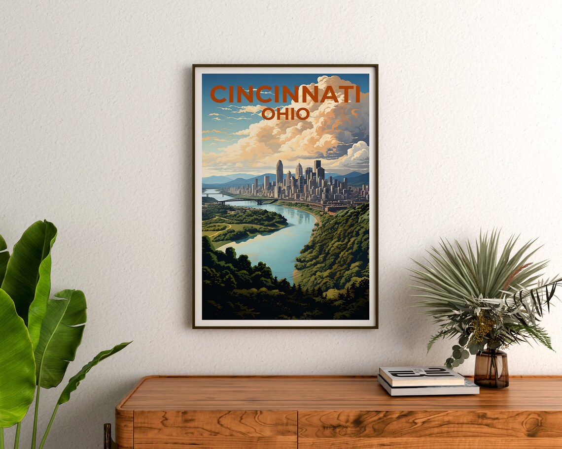 Cincinnati Travel Poster, Ohio City Art Print - Image 3