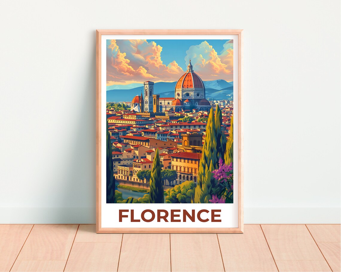 Florence Travel Poster, Europe City Art Print - Image 4