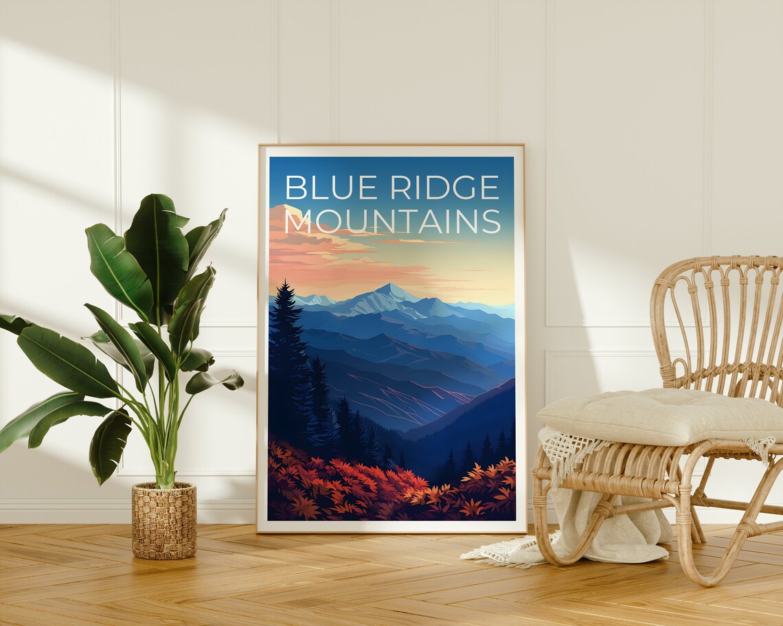 Blue Ridge Mountains Travel Poster, Nature Landscape - Image 2