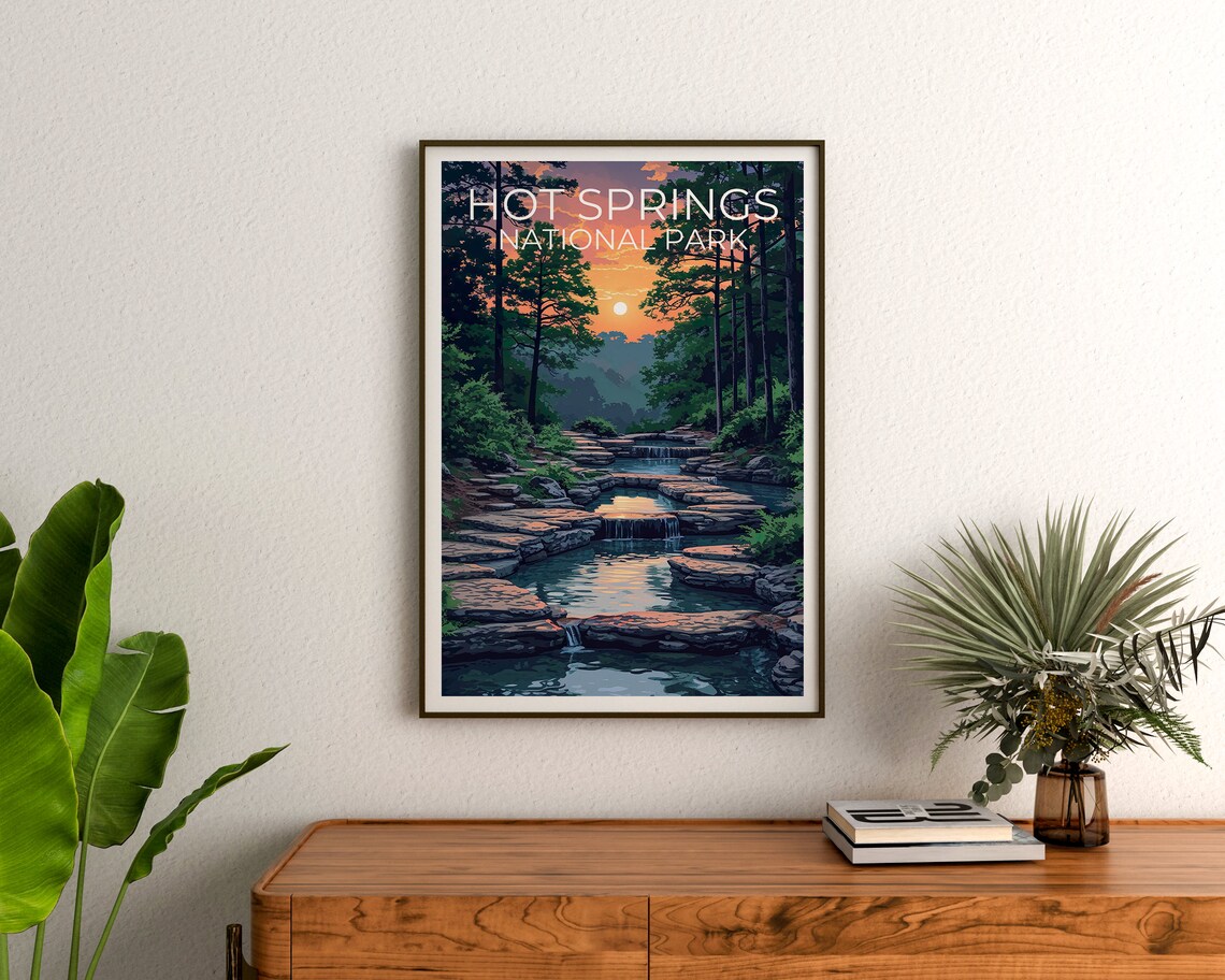 Hot Springs Arkansas Travel Poster, Wall Art Print - Image 3