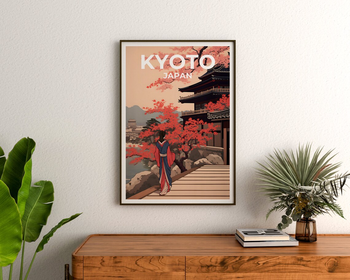 Kyoto Travel Poster, Japanese Temple Art Print - Image 3