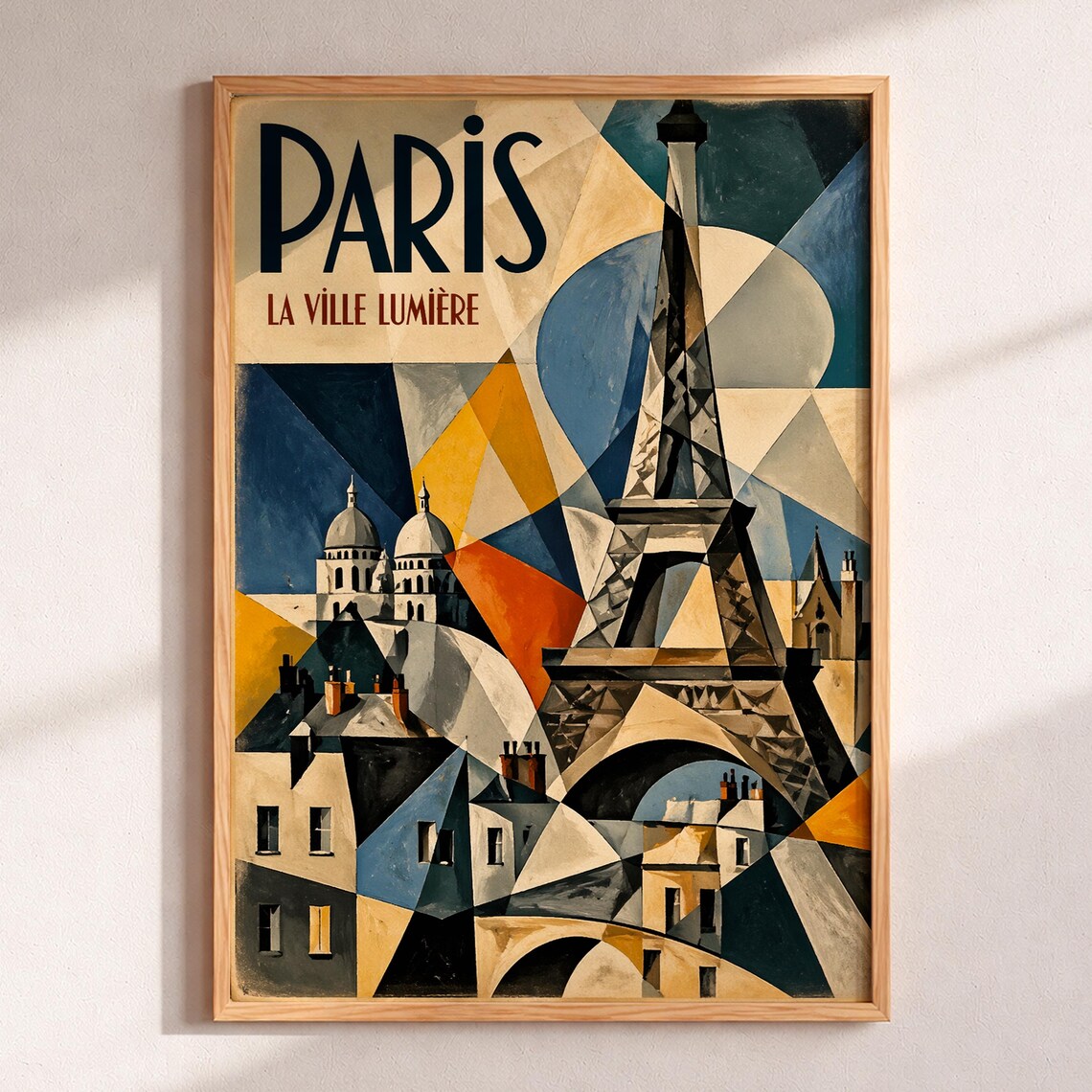 Paris Art Deco Poster Print, Eiffel Tower Travel Poster