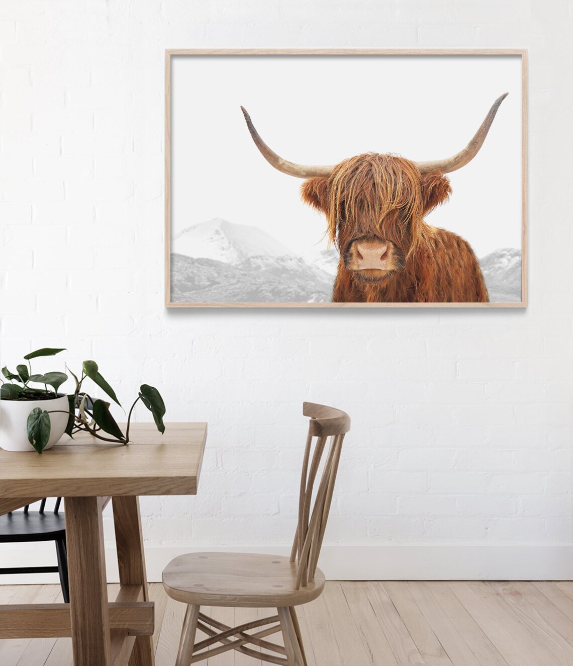 Highland Cow Print, Scottish Modern Farmhouse Art - Image 3