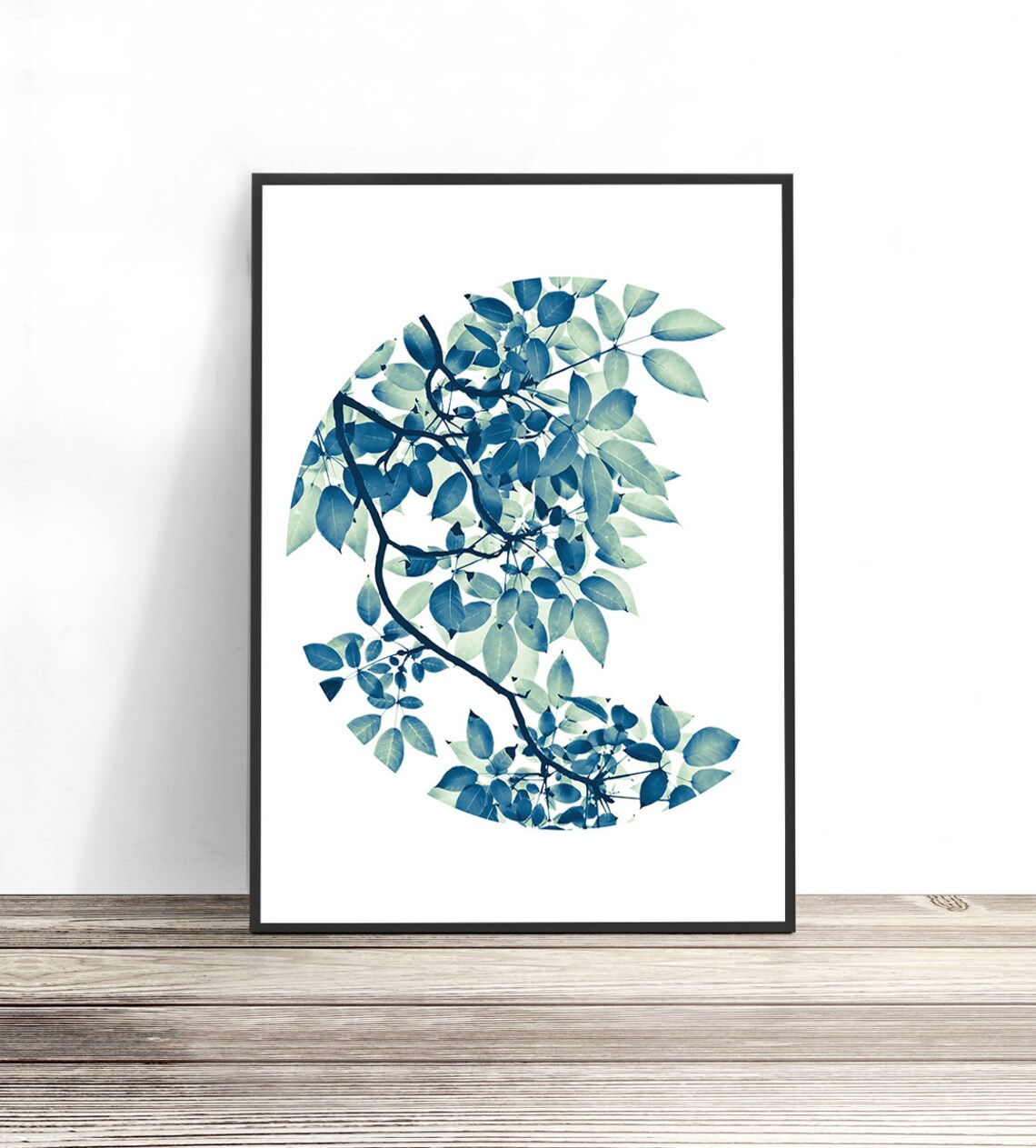Botanical Leaf Art Print, Nature Wall Poster Decor