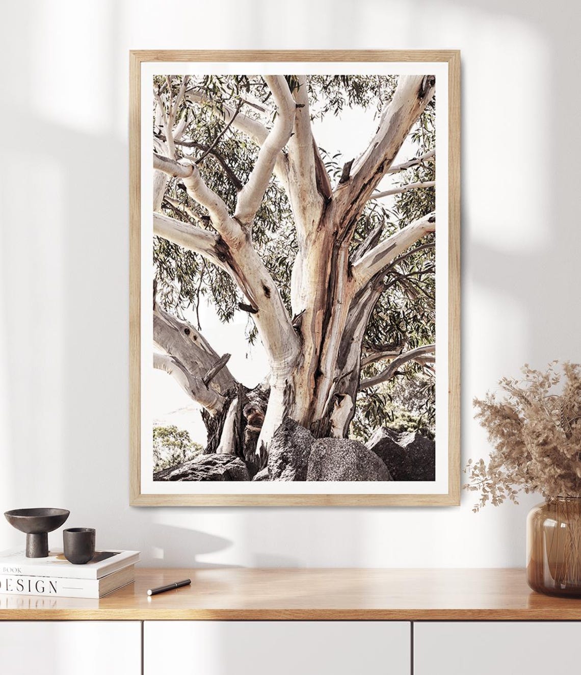 Tall Eucalyptus Gum Tree Trunk Textured Bark Australian Nature Poster - Image 3