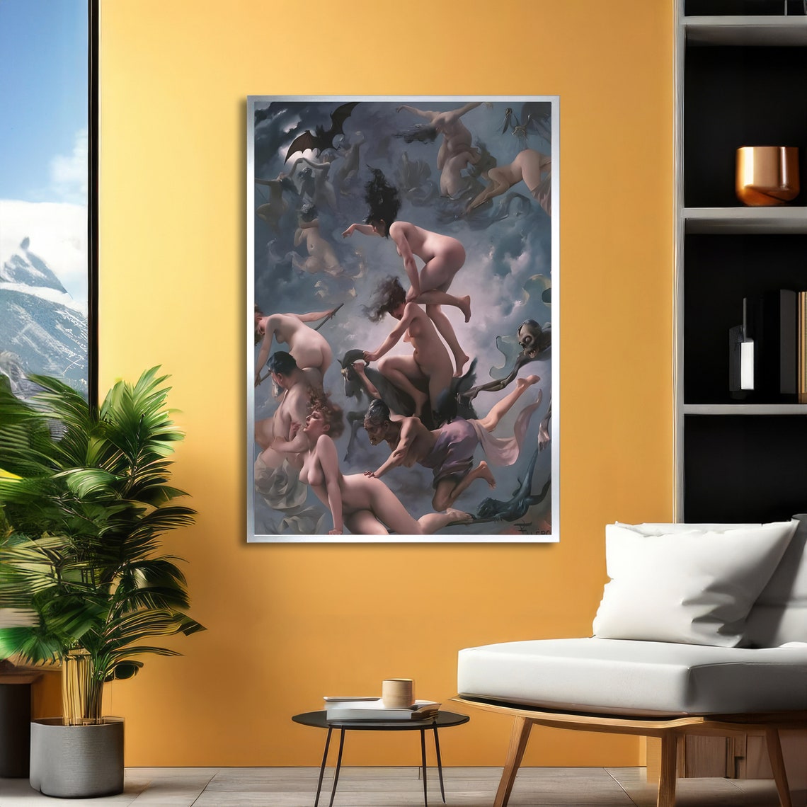 Falero Fallen Angels Winged Figures in Storm Clouds Art Poster - Image 2
