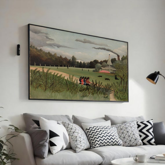 Rendezvous In The Forest Rousseau Art Print Primitivism Masterpiece Ready To Hang Decoration