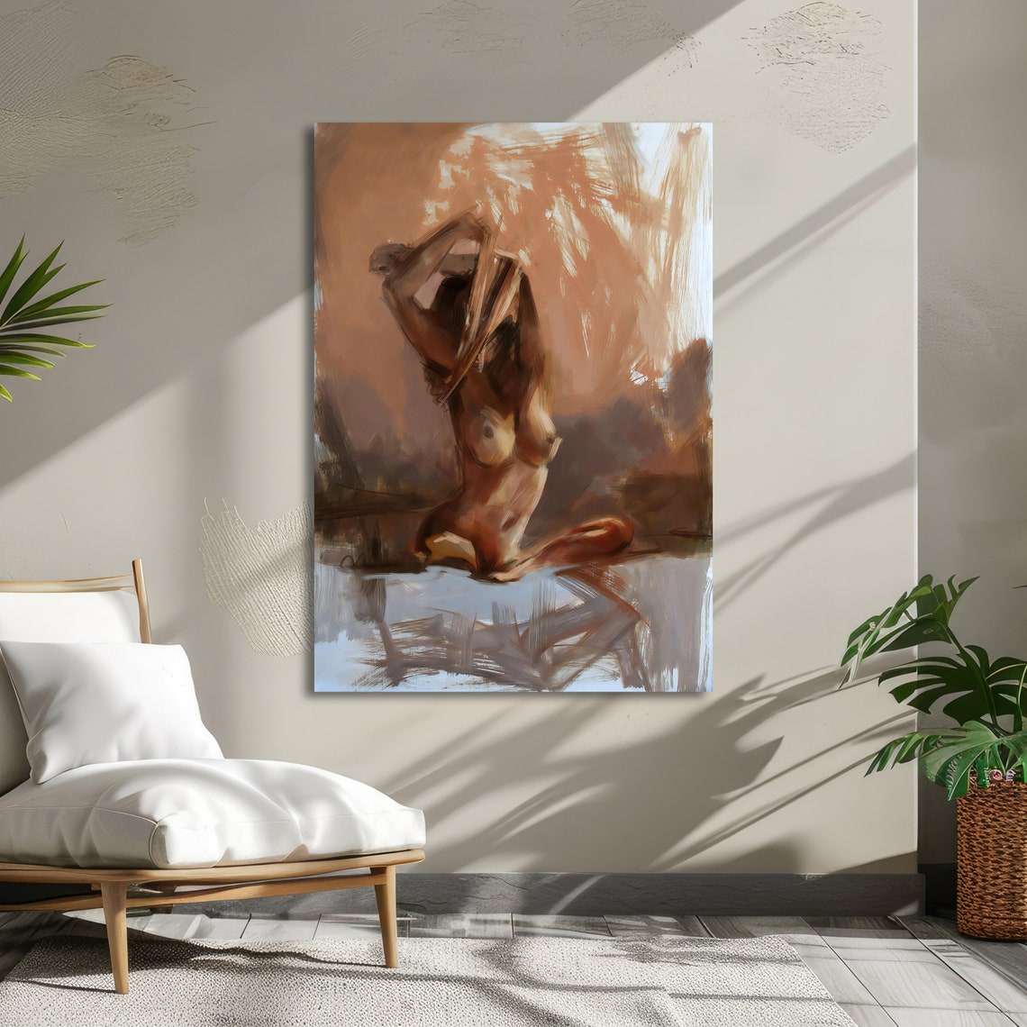 Abstract Nude Art Sensual Female Figure Erotic Wall Decor Ready To Hang - Image 5