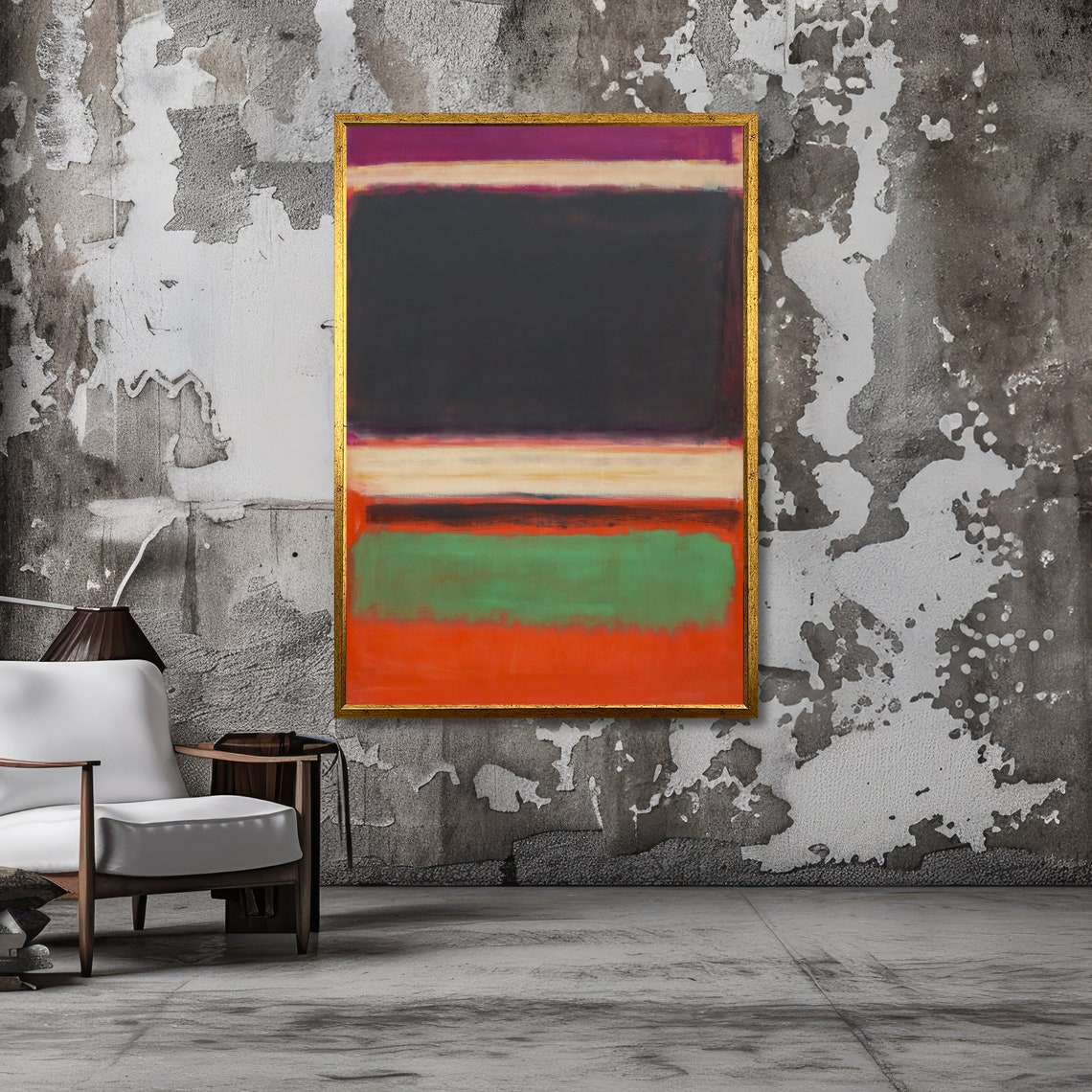 Multicolor Blocks Rothko Style Abstract Poster in Jewel Tones - Image 4