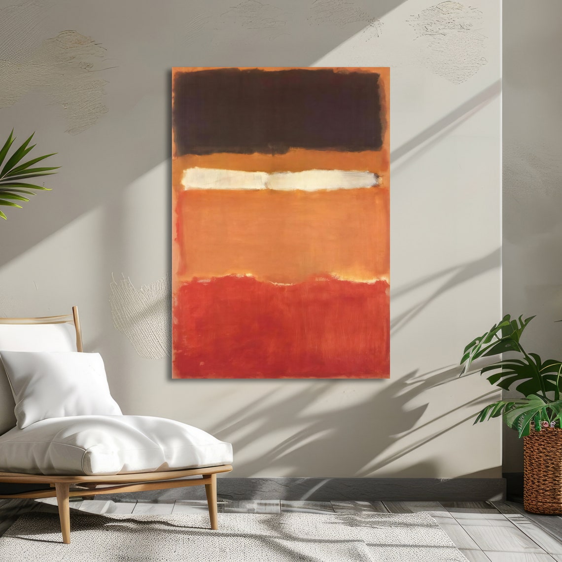 Sunset Bliss Abstract Rothko Inspired Art Warm Tones Wall Decor Ready To Hang - Image 4