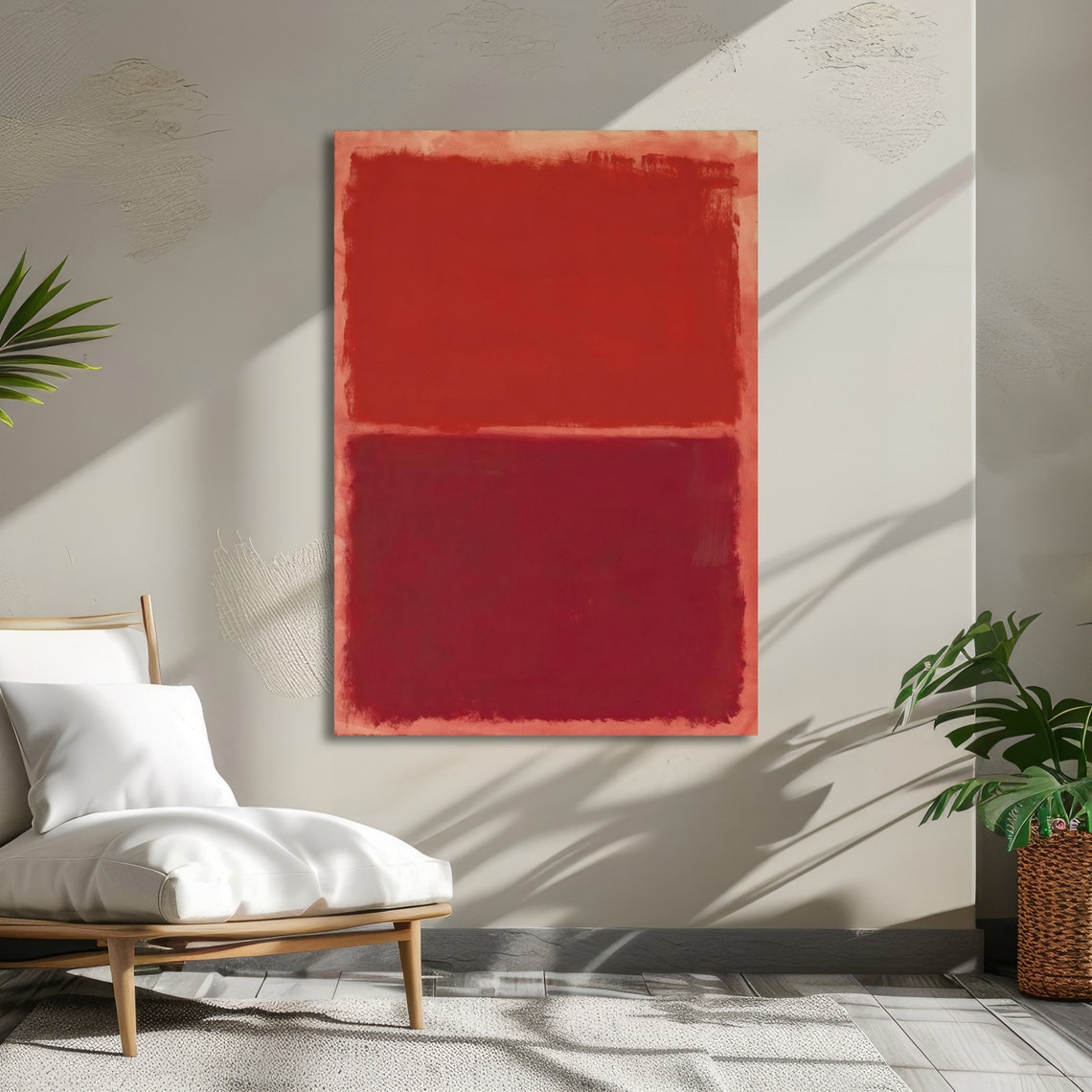 Passionate Red Layers Rothko Style Abstract Color Field Poster - Image 5