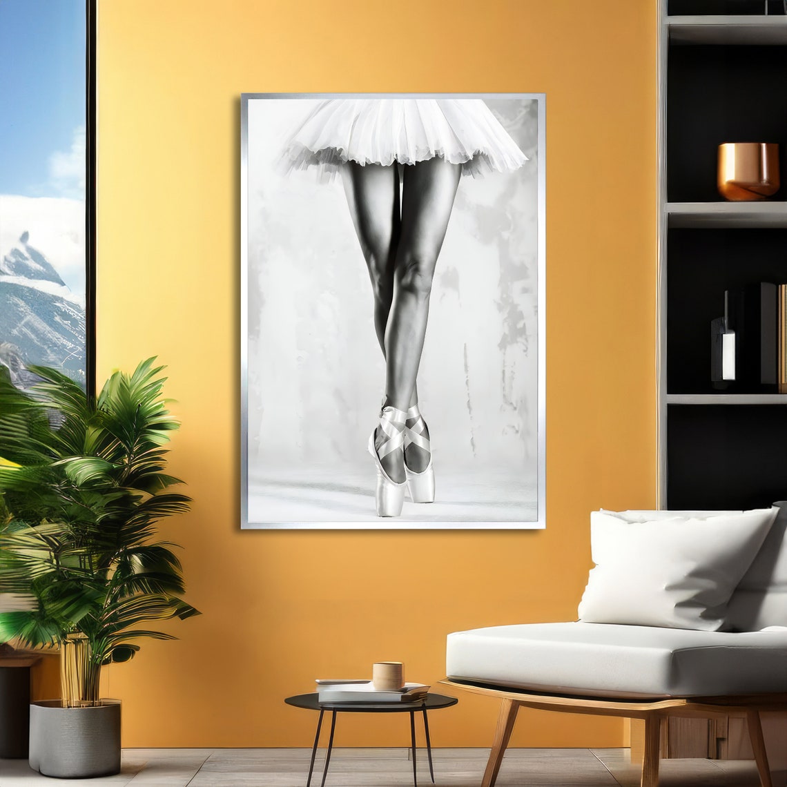 Elegant Ballerina Legs Art Black And White Ballet Wall Art Graceful Dance Print Wall Art Design Ready To Hang Decoration - Image 2