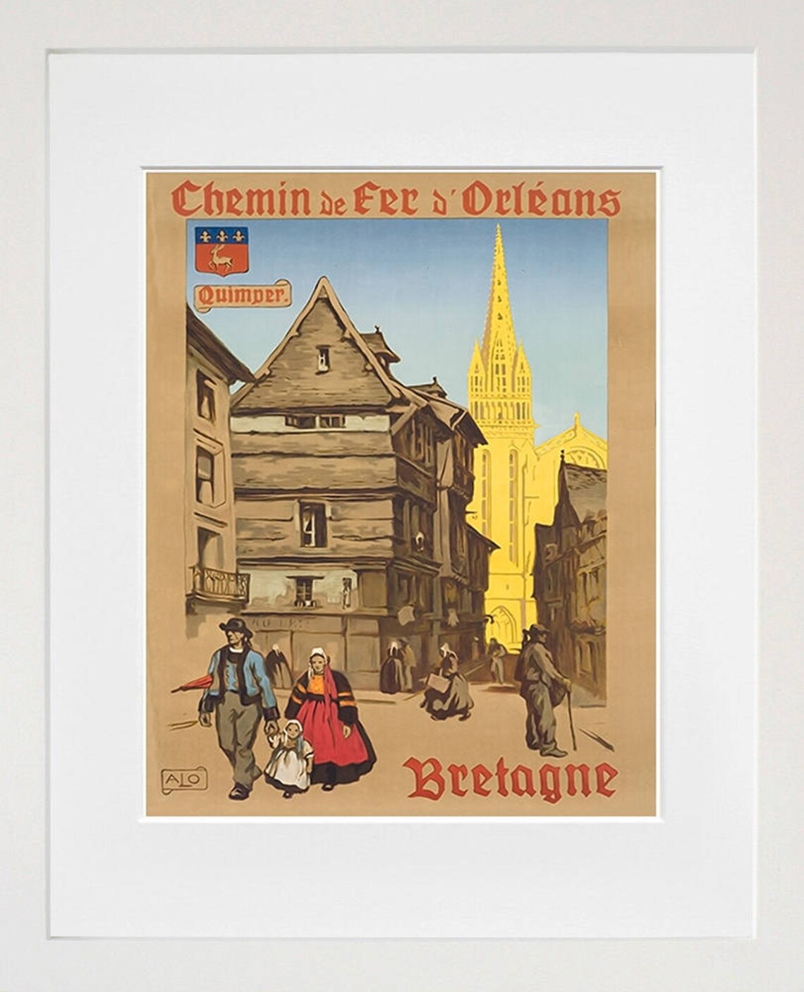Brittany France Vintage Travel Poster Print