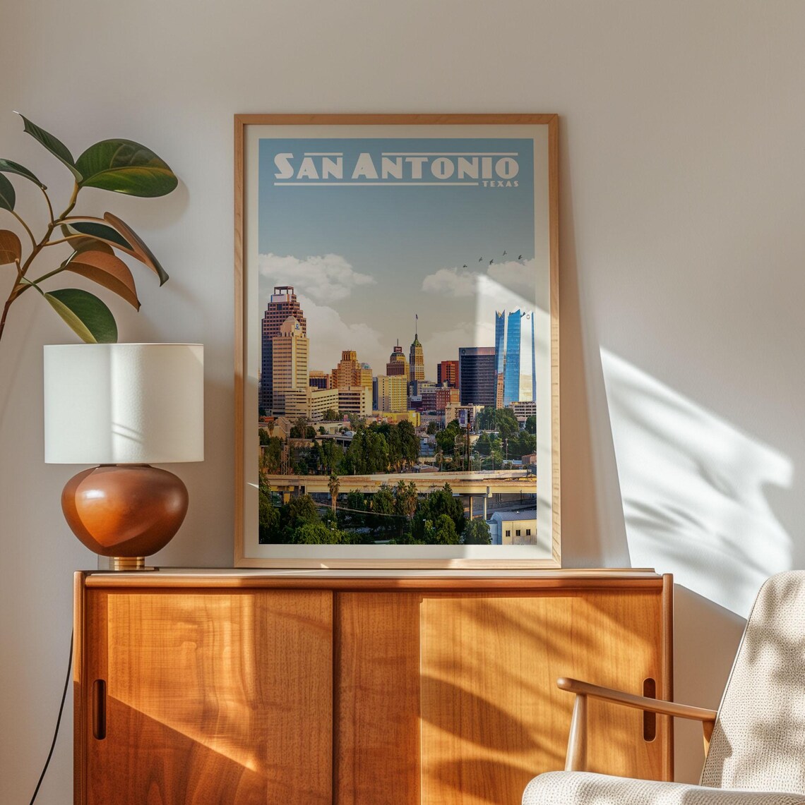 San Antonio Vintage Texas Travel Poster Print