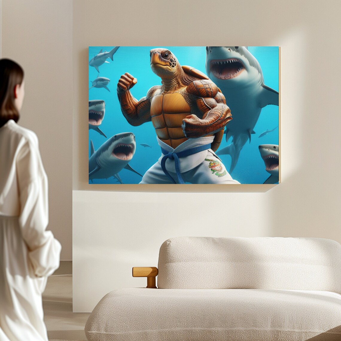 Whimsical Turtle Shark Animal Art For Every Space - Image 4