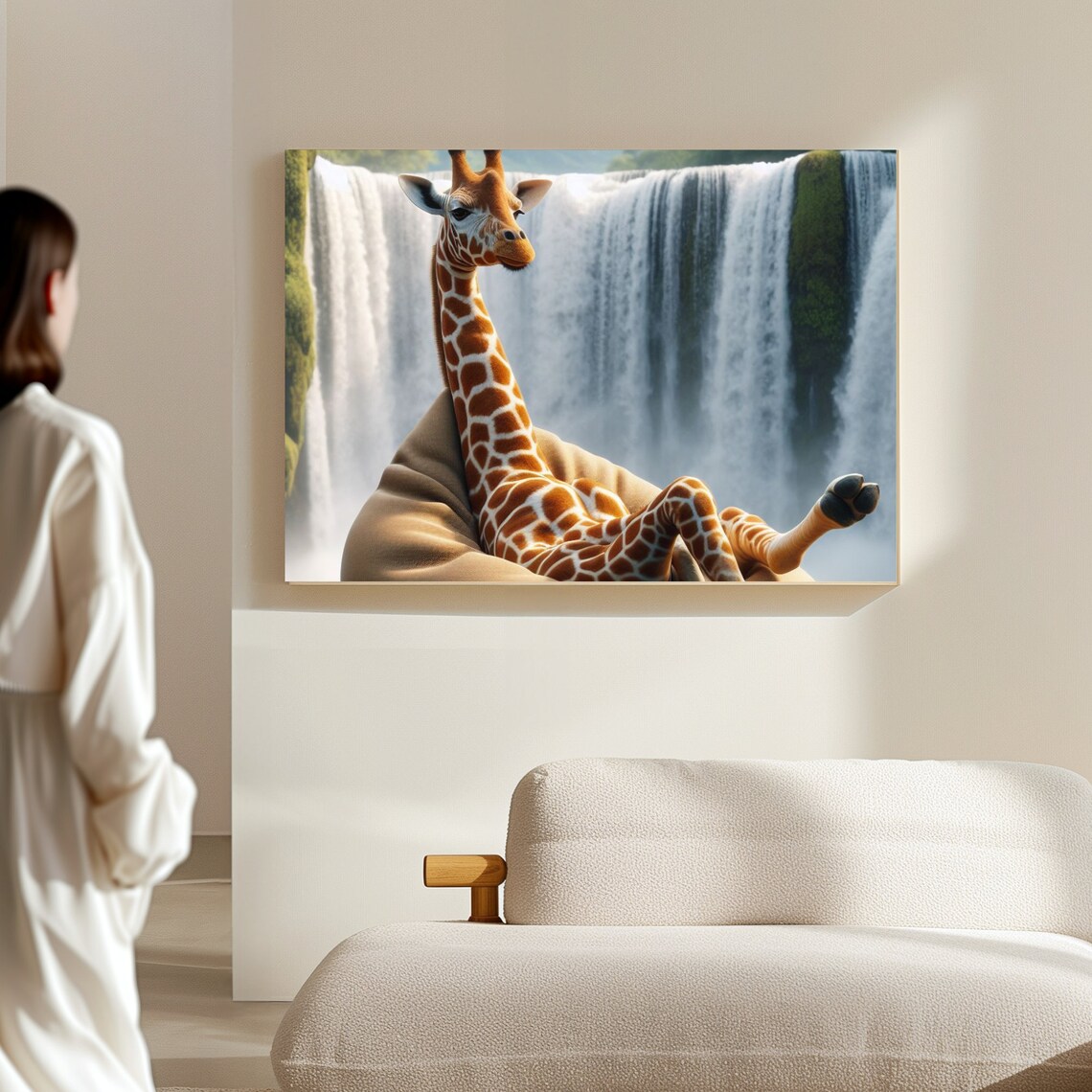 Whimsical Giraffe Waterfall Art For Every Space - Image 4