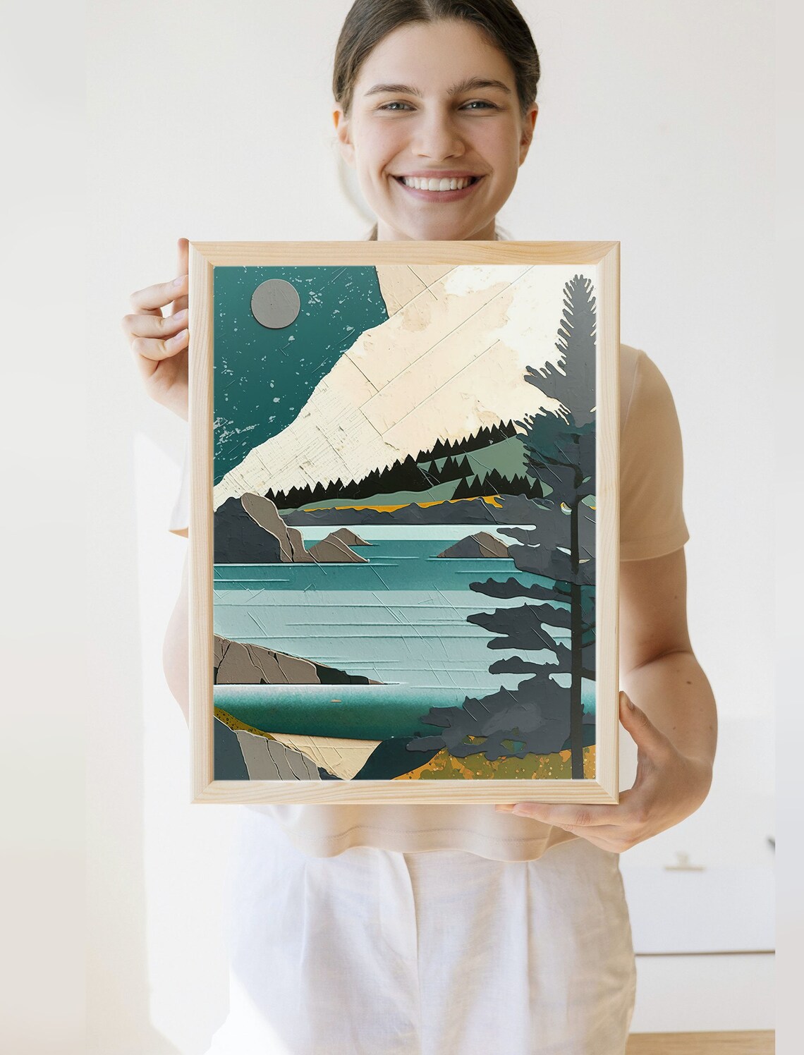 Lake Superior Travel Poster, Minnesota Scenery