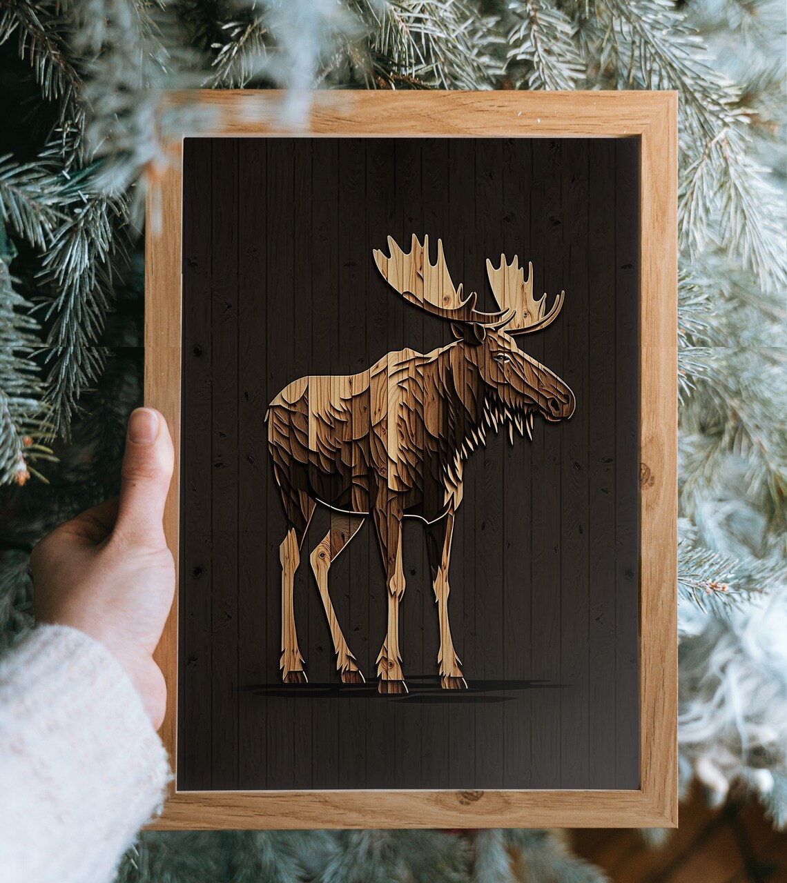 Moose Illustration Rustic Wall Art, Vintage Moose - Image 3