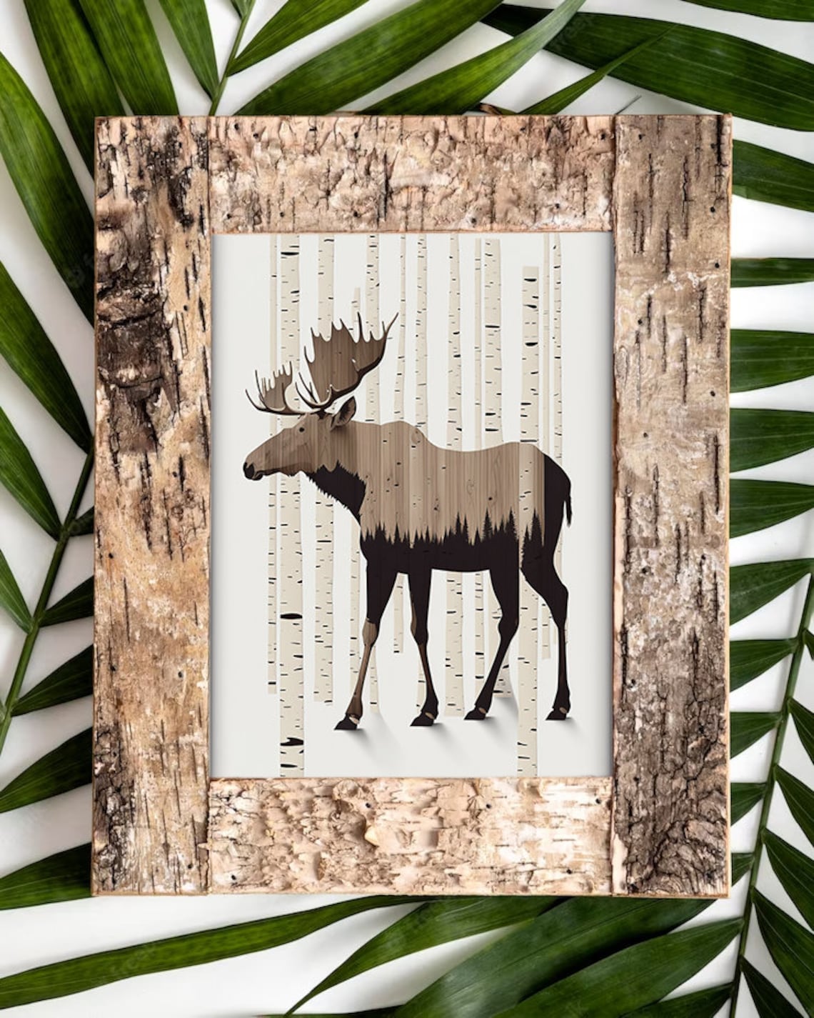 Moose Art Print, Rustic Lake House Decor - Image 5