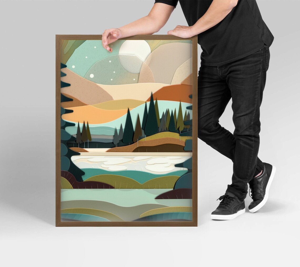 Abstract Nature Print Minnesota Scenery Art Print - Image 5
