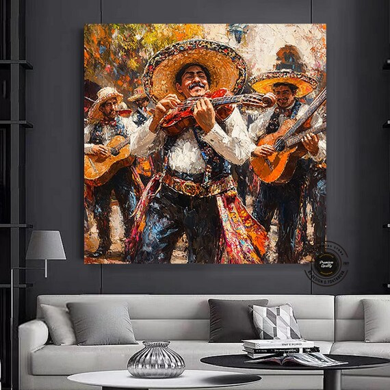Mexican Culture Traditional Music Canvas Wall Artmariachi Passion And Tradition