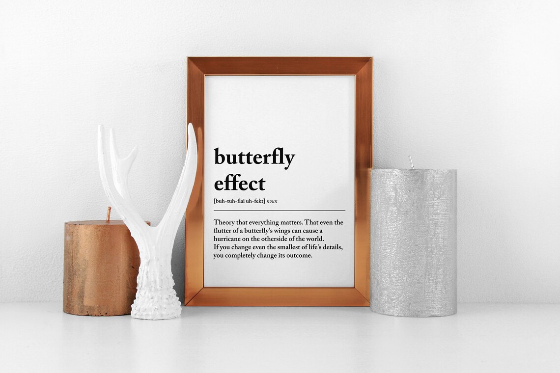 Butterfly Effect Definition Inspirational Quote Poster - Image 2