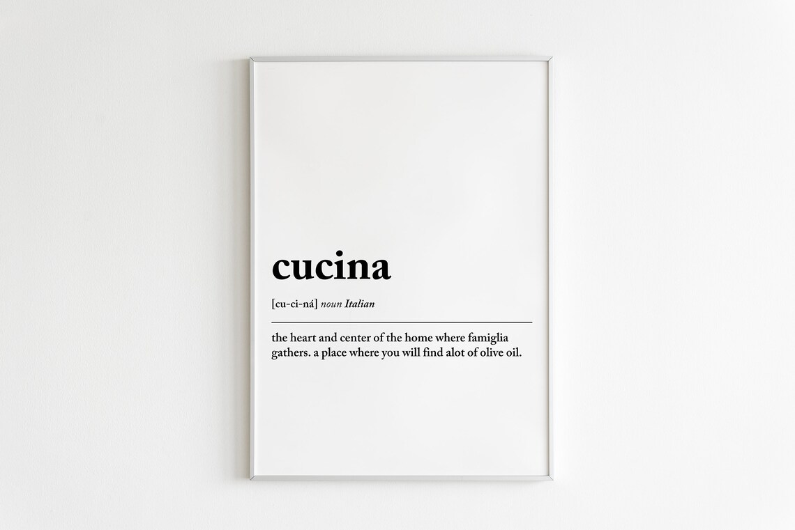 Italian Definition Print, Minimalist Decor - Image 2