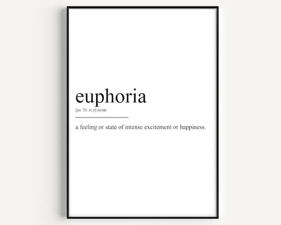 Euphoria Definition Typography Art Print