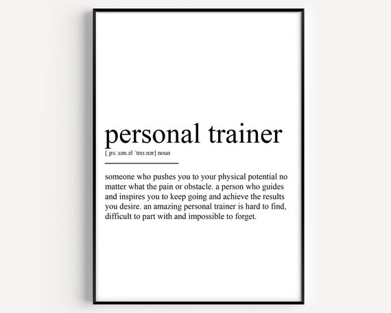 Personal Trainer Definition Art Print