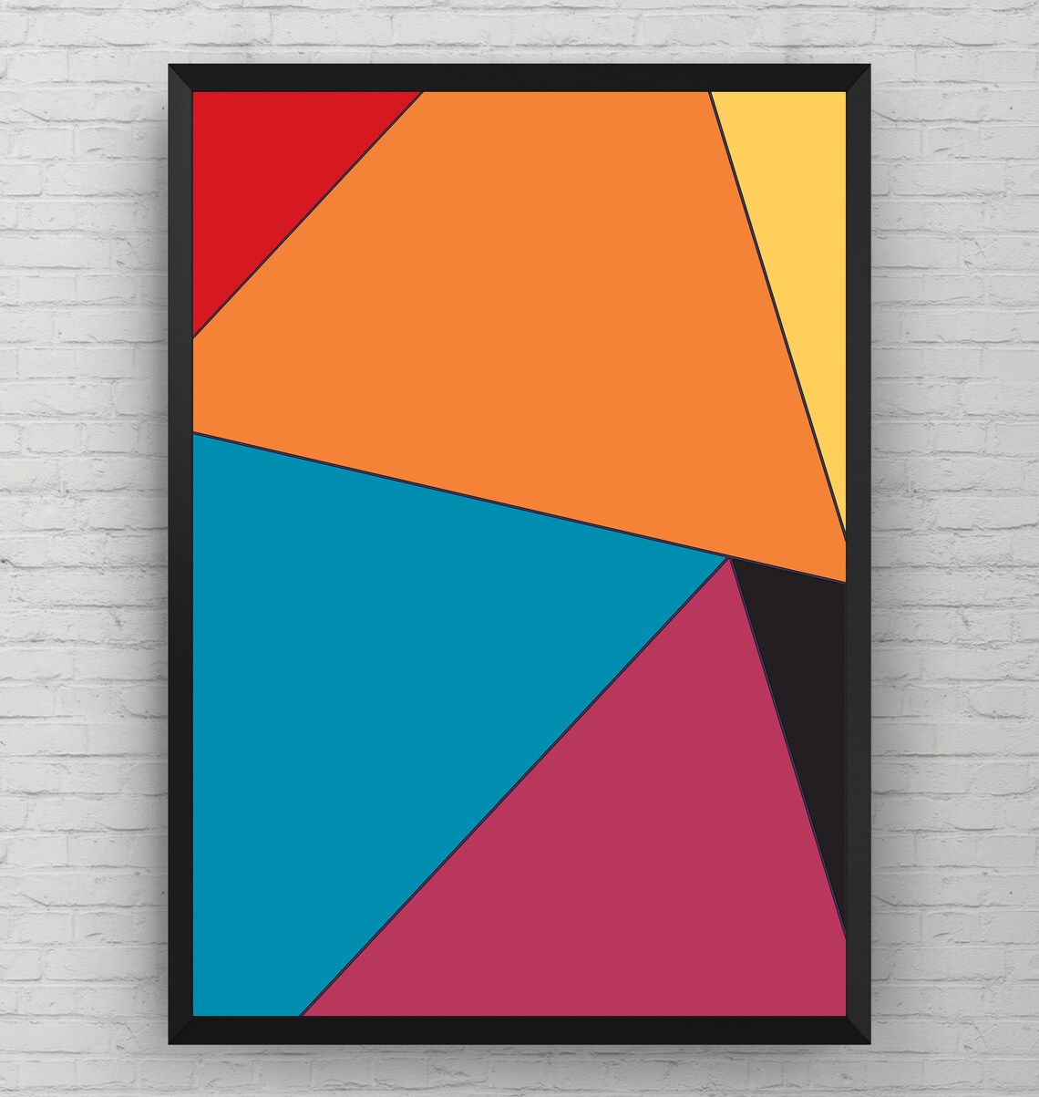 Geometric Abstract Poster, Scandinavian Decor