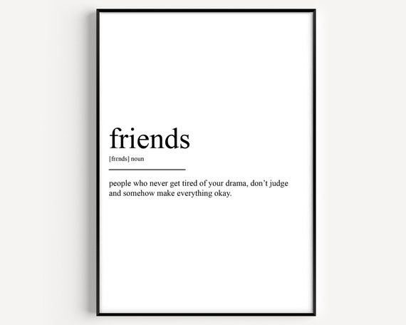 Friends Definition Wall Art Print