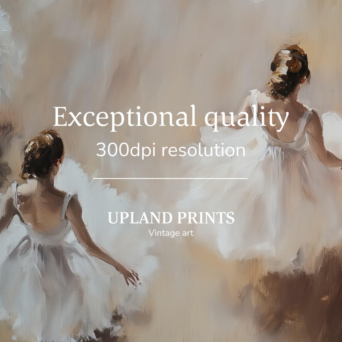 Ballerinas In White Tutus Dancing Viewed From Above Impressionist Poster - Image 2