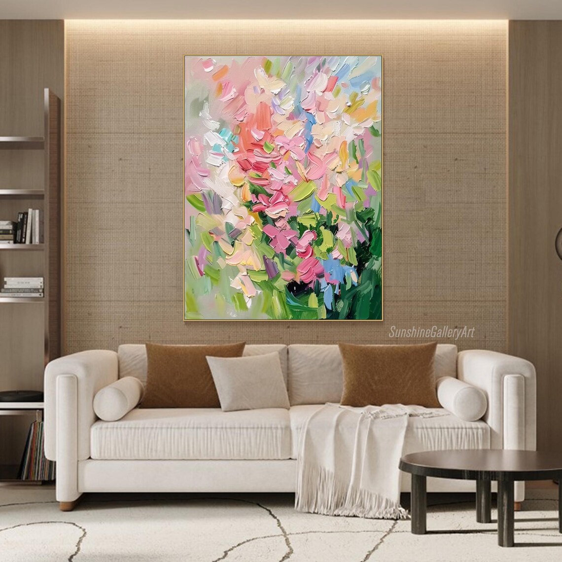 Impressionist Floral Painting, Vibrant Blossoms Art Print - Image 2