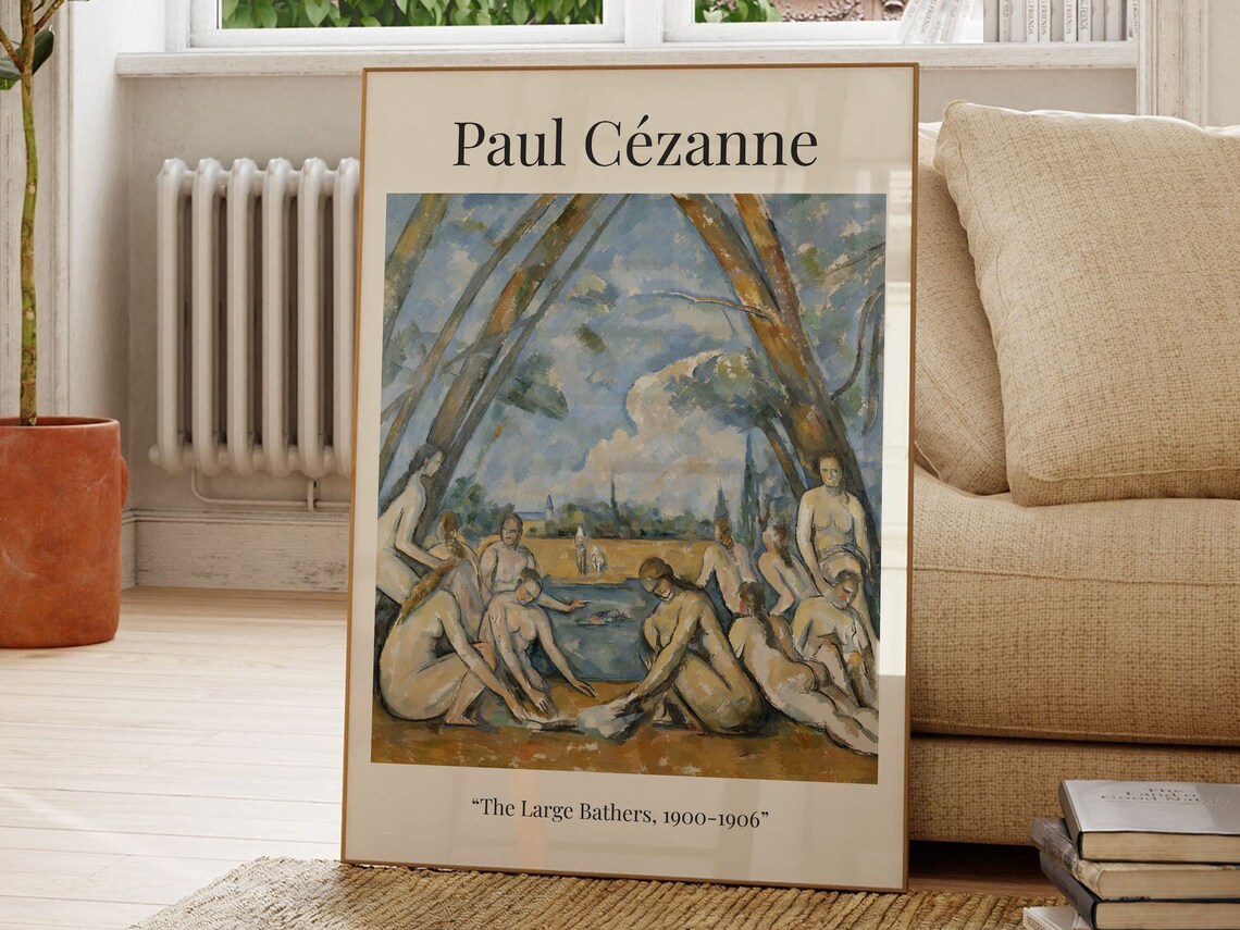 Paul Cezanne The Large Bathers Riverside Group of Figures Art Print