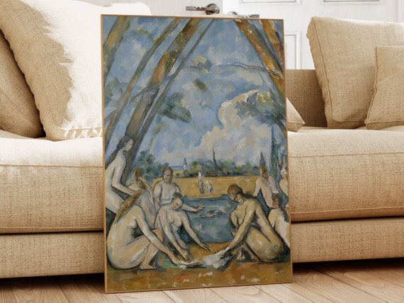 The Large Bathers Paul Cezanne Famous Painting Classic Painting Museum Quality Print Vintage Wall Art Vintage Print