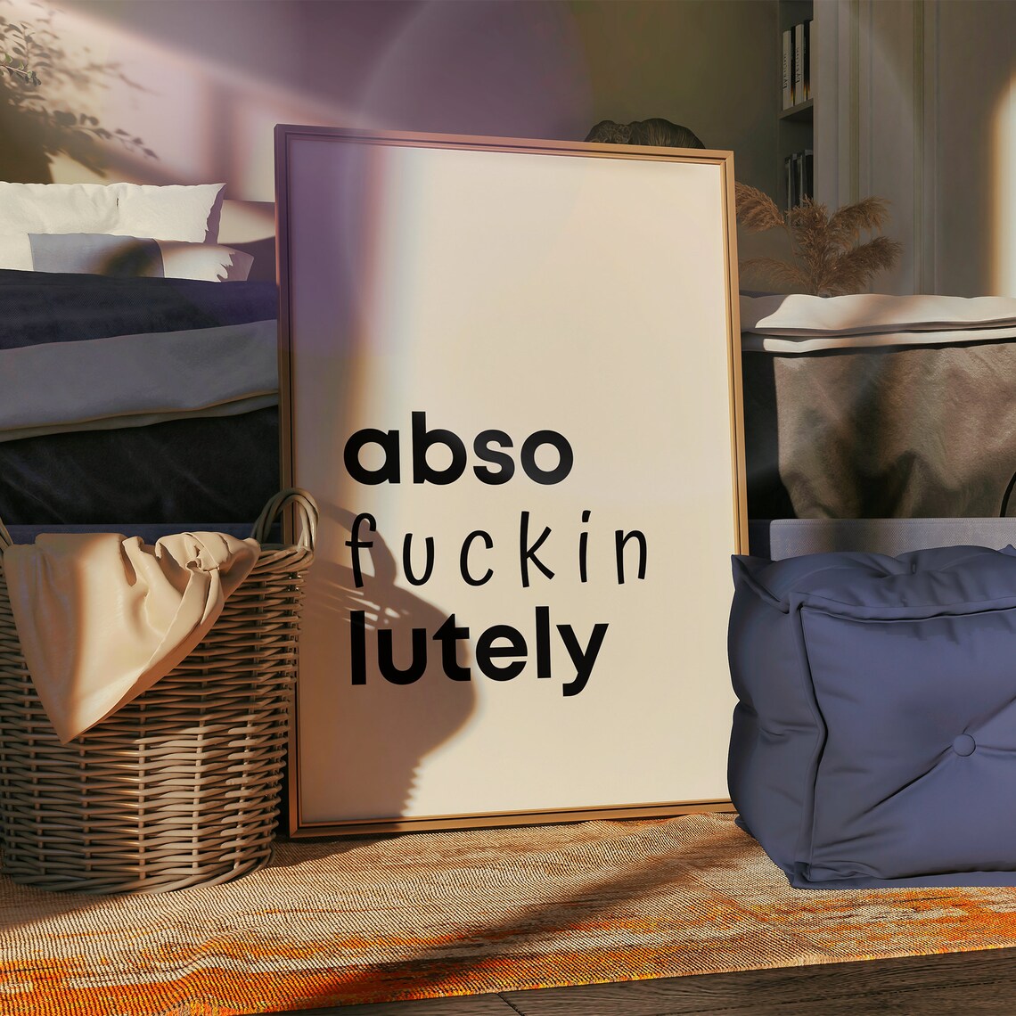 Abso Fuckin Lutely Sarcastic Funny Quote Minimalist Typography Poster - Image 6