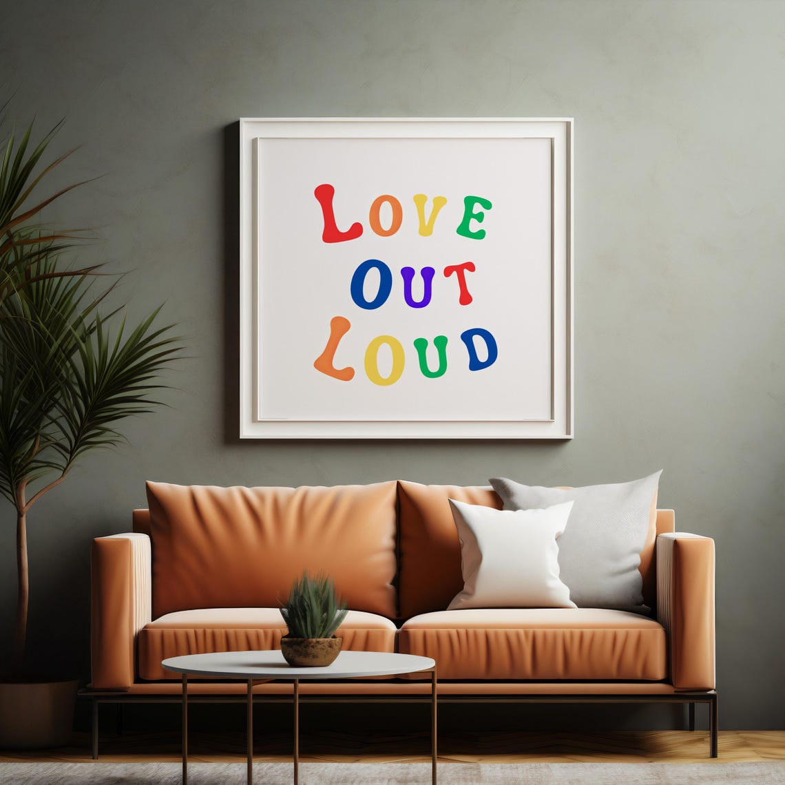 Love Out Loud Rainbow Playful Lettering Pride Affirmation Poster - Image 6