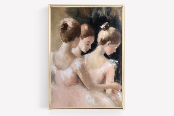 3 Girl Ballerinas Vintage Nursery Print Nursery Wall Decor Nursery Wall Art Vintage Art Baby Girl Nursery