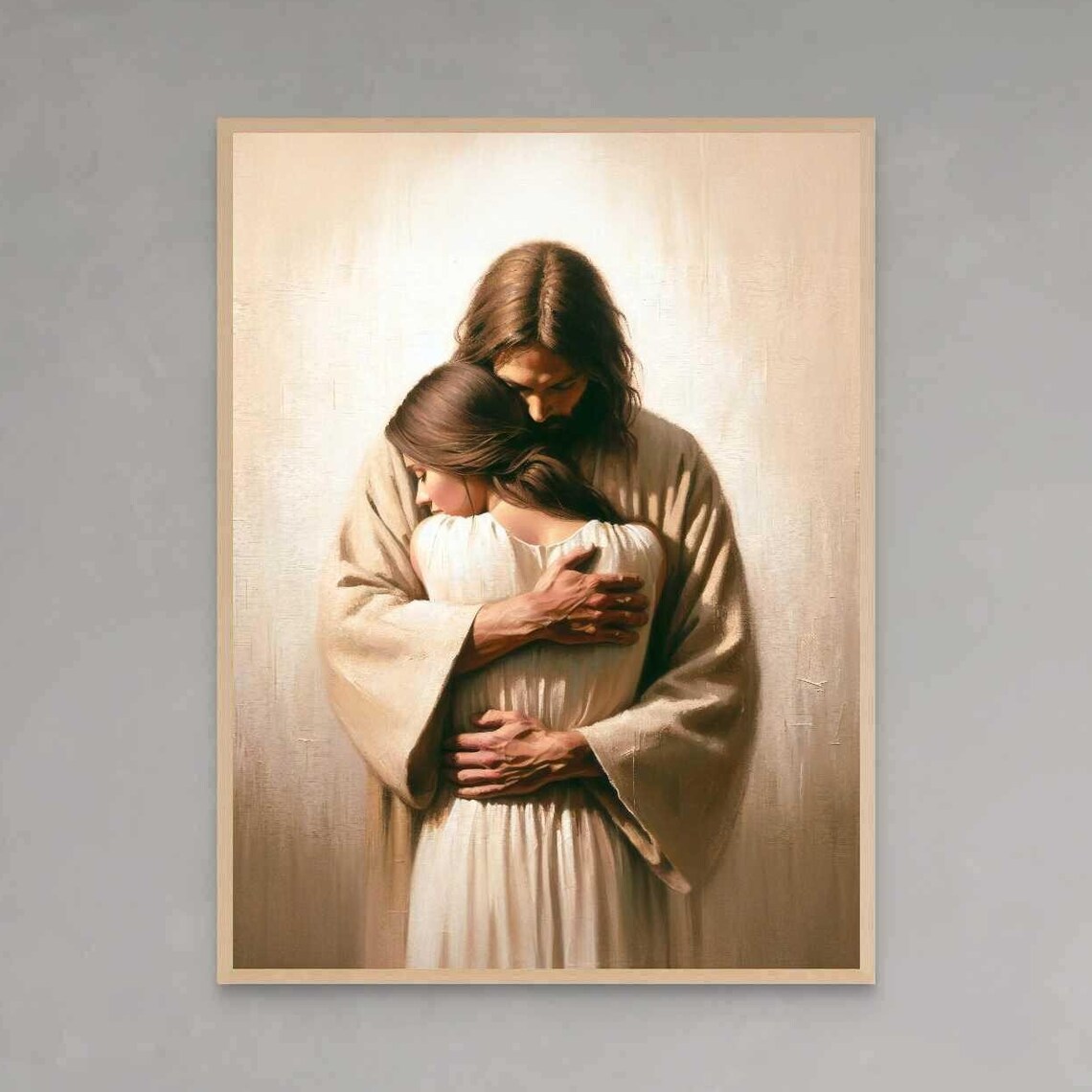 Saved By Him Christian Painting Jesus Hugging Woman Jesus Picture Lds Art Bible Prints Christian Art Jesus Painting Christian Prints
